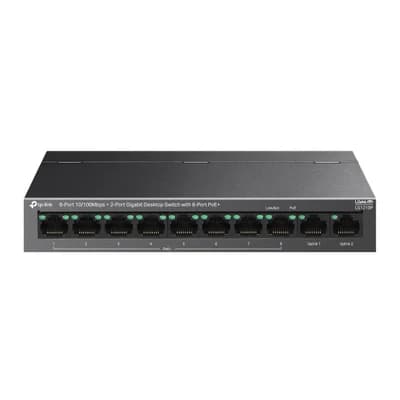 Tp Link Tl Ls1210p 10 Port Desktop Poe Switch 8 10 100mbps Poe 2 Gigabit Uplink 