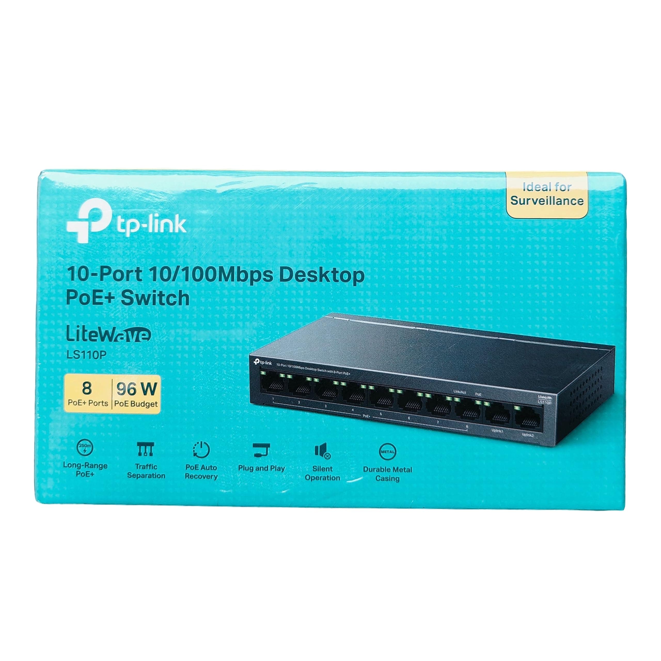 Tp Link Tl Ls110p 10 Port 10 100mbps Desktop Switch With 8 Port Po
