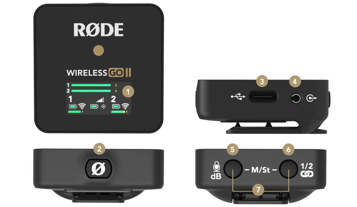 Rode Wireless Go Ii 2 Person Compact Digital Wireless Microphone System Recorder